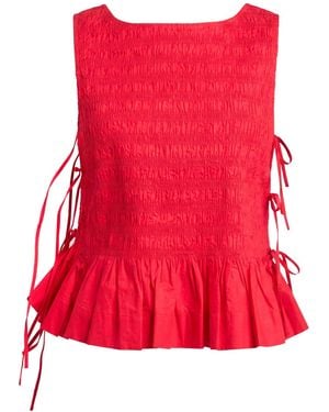 Ganni Top Organic Cotton - Red