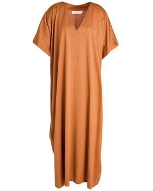 Jucca Tan Midi Dress Cotton - Orange