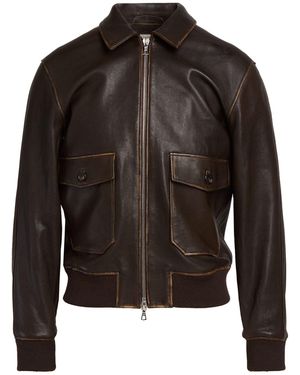 Officine Generale Jacket Lambskin - Black