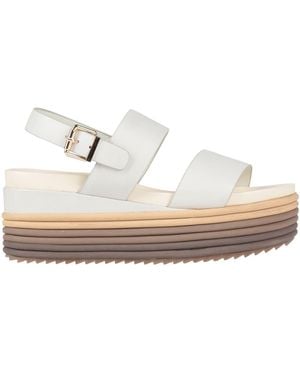Rahya Grey Sandals - White