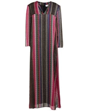 The Seafarer Midi Dress Silk, Polyester - Purple