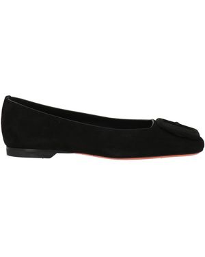 Santoni Ballet Flats Leather - Black