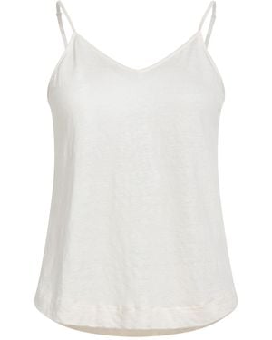 Majestic Filatures Cream Top Linen, Elastane - White