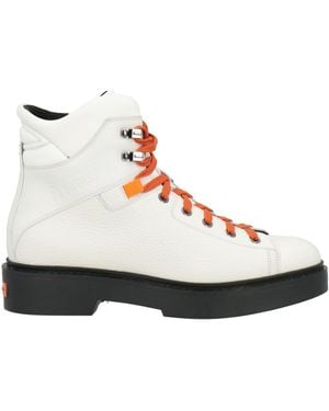 Santoni Ankle Boots Leather, Textile Fibres - Natural
