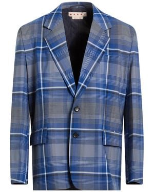 Marni Blazer Polyester, Virgin Wool, Elastane - Blue