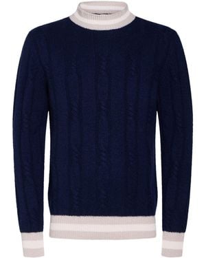 Eleventy Platinum Turtleneck Cashmere - Blue