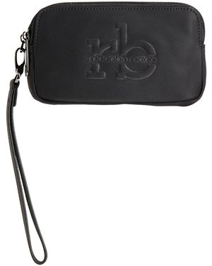 Roccobarocco Clutch Textile Fibers - Black