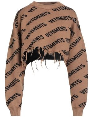 Vetements Camel Sweater Merino Wool - Natural