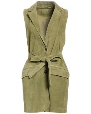 DESA NINETEENSEVENTYTWO Military Overcoat & Trench Coat Leather - Green