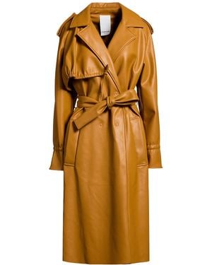 THEMOIRÈ Camel Overcoat & Trench Coat Polyurethane, Nylon - Yellow