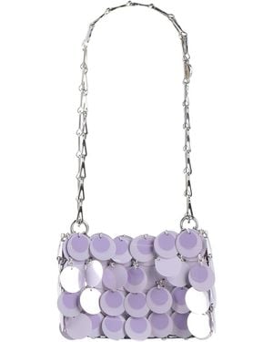 Rabanne Shoulder Bag Polyester, Steel - White