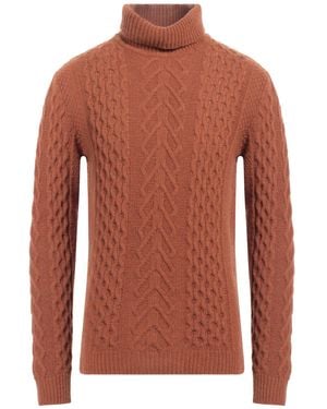 Daniele Alessandrini Turtleneck Wool, Polyamide - Brown