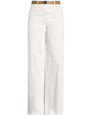 Max Mara Light Trousers Cotton, Linen - White