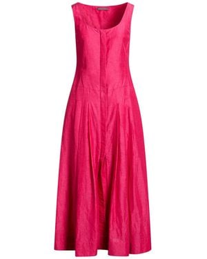 Alberta Ferretti Maxi Dress Cupro, Linen, Cotton - Pink