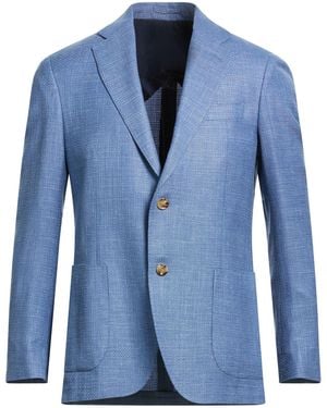 Lardini Blazer Wool, Linen, Silk - Blue