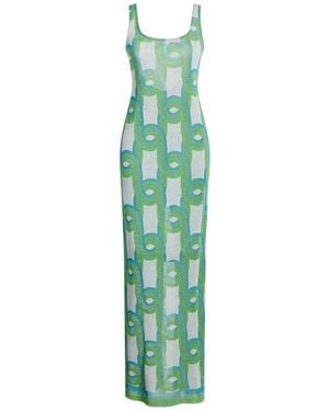 Circus Hotel Maxi Dress Viscose, Polyester - Green