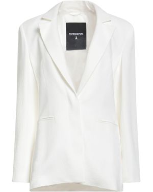 Patrizia Pepe Blazer Viscose, Elastane - White