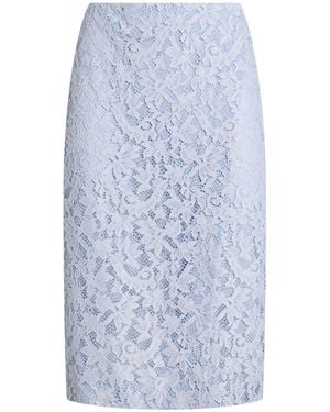Blumarine Sky Midi Skirt Polyester, Cotton - Blue