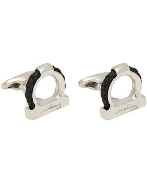 Ferragamo Cufflinks And Tie Clips Metal - Metallic