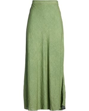 120% Lino Maxi Skirt Linen - Green
