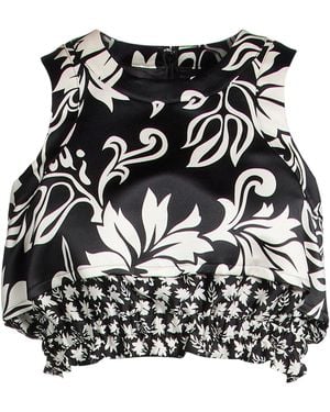 Sacai Top Polyester - Black
