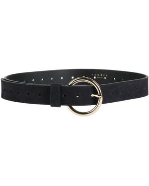 Sandro Midnight Belt Cowhide, Zamak - Black