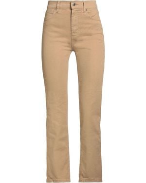 TRUE NYC Camel Pants Cotton, Elastane, Leather - Natural