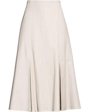 Agnona Light Midi Skirt Cotton, Wool, Polyamide, Elastane - Natural