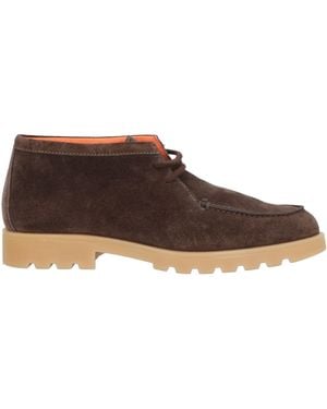 Santoni Dark Ankle Boots Leather - Brown