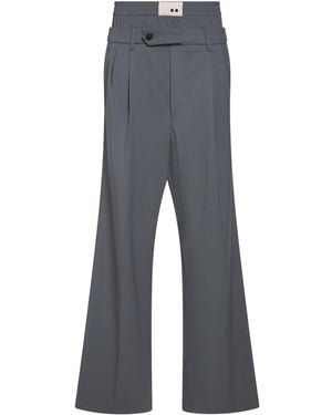 THE M.. Pants Polyester, Virgin Wool, Elastane - Gray