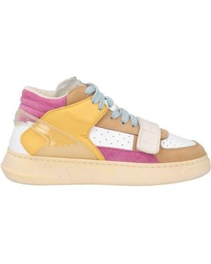 RUN OF Trainers Leather, Textile Fibres - Pink