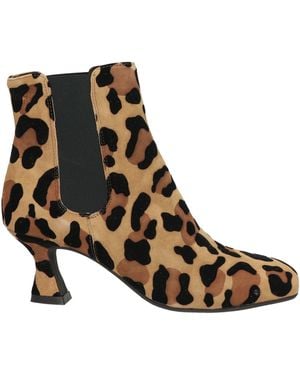 Carmens Camel Ankle Boots Leather, Textile Fibres - Brown