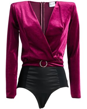 ATELIER LEGORA Burgundy Bodysuit Polyester, Viscose - Red