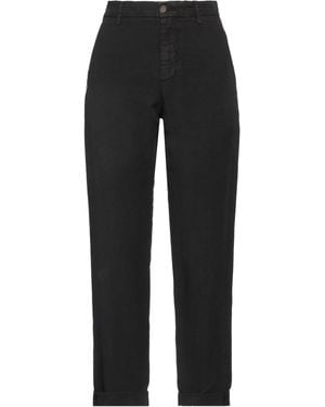 White Sand Pants Lyocell, Linen - Black