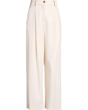 Alysi Cream Pants Virgin Wool - White