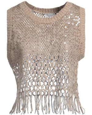 Brunello Cucinelli Top Silk, Linen, Polyester - Natural