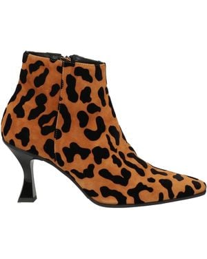 Bruglia Camel Ankle Boots Leather, Textile Fibers - Brown