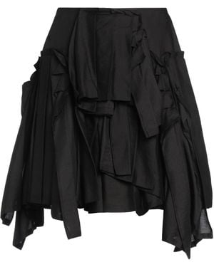 Yohji Yamamoto Mini Skirt Cellulose, Ramie - Black