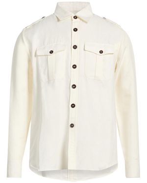 PT Torino Ivory Shirt Linen, Cotton - White