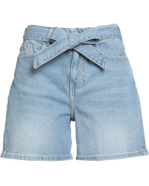 KARL LAGERFELD Denim Shorts Cotton, Elastane - Blue