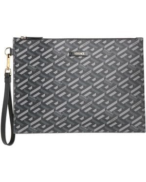 Versace Handbag Textile Fibres - Grey
