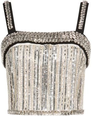 Elisabetta Franchi Top Polyamide - Metallic