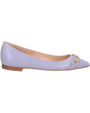 Elisabetta Franchi Lilac Ballet Flats Leather - Pink