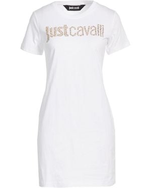 Just Cavalli Mini Dress Cotton - White