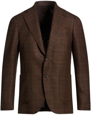 Lardini Dark Blazer Wool - Brown