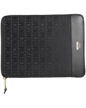 Moschino Document Holder Textile Fibers - Black