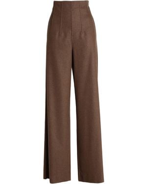 Max Mara Trousers Virgin Wool, Cashmere, Elastane - Brown