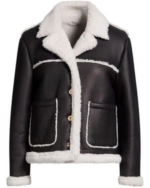 Thom Browne Shearling- & Kunstfell - Schwarz