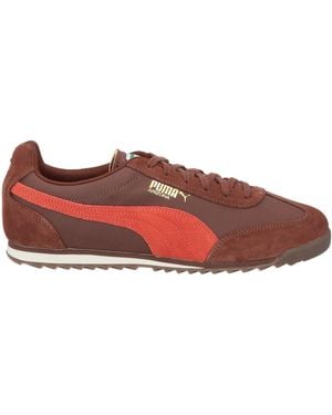 PUMA Sneakers Cowhide, Textile Fibers - Red