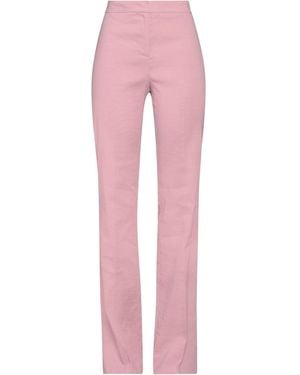 Pinko Trousers Linen, Viscose, Elastane - Pink